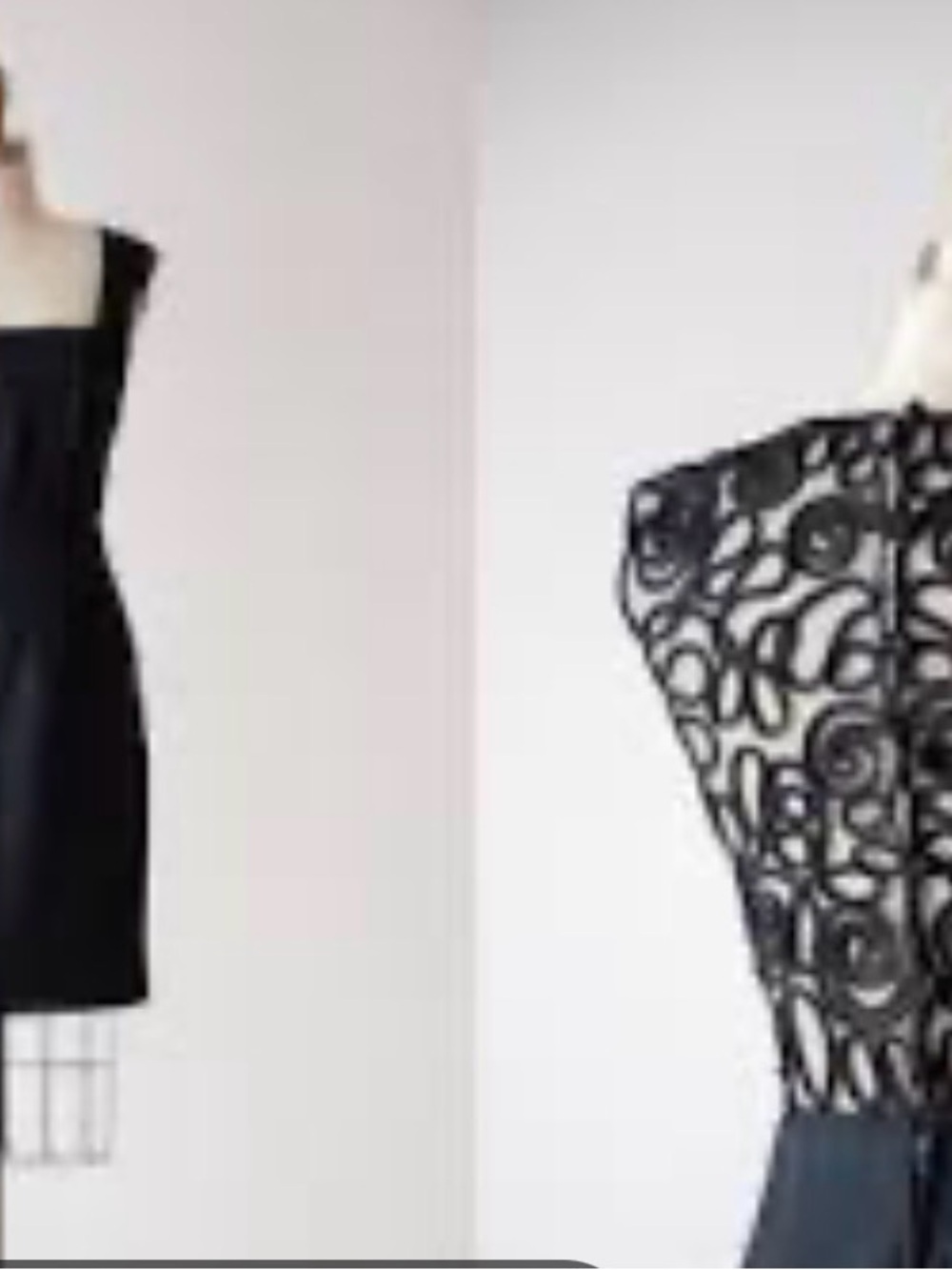 VTG Laundry Shelli Segal Y2K Black Square Neck Cutout Lace Illusion Dress SZ12R1